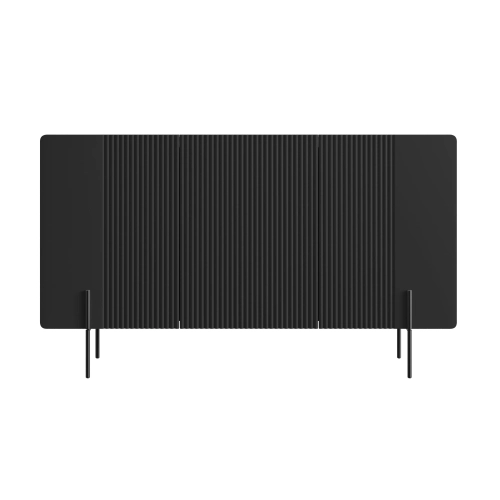 Komoda Malmi 150 cm - czarny mat / czarne nóżki